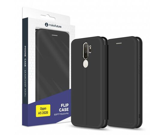 Чехол для моб. телефона MakeFuture Oppo A5 2020 Flip (Soft-Touch PU) Black (MCP-OPA520BK)