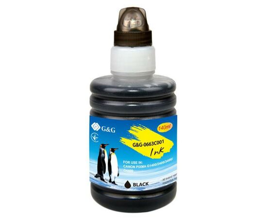 Чернила G&G Canon GI-490 Black, контейнер 135ml (G&G-0663C001)
