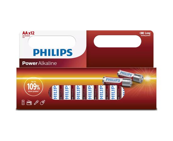 Батарейка Philips AA Power Alkaline 1.5V LR6 * 12 (LR6P12W/10)