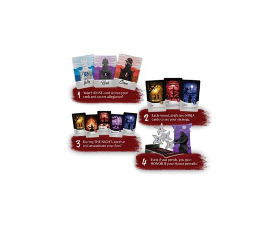 Настольная игра Brotherwise Games Night of the Ninja (Ночь Ниндзя), английский (856934004238), изображение 2 Настольная игра Brotherwise Games Night of the Ninja (Ночь Ниндзя), английский (856934004238), изображение 2