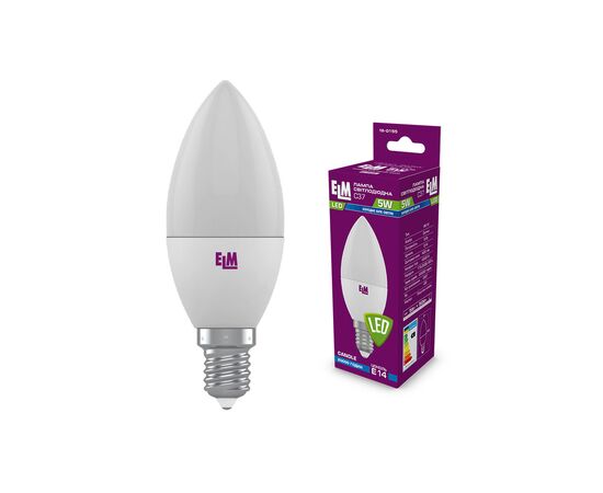 Лампочка ELM C37 5W PA10 E14 4000K (18-0155.)
