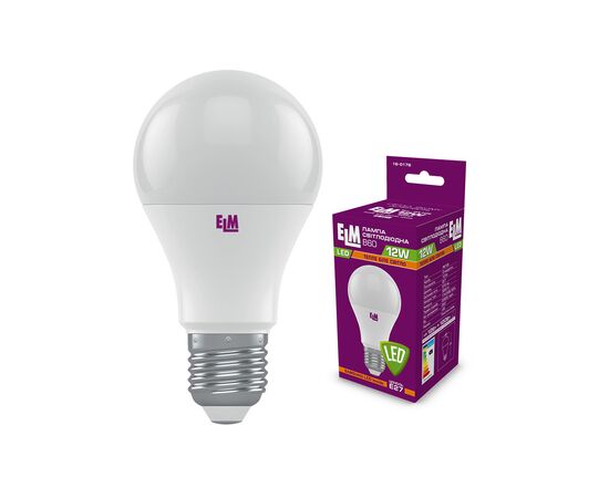Лампочка ELM B60 12W PA10S E27 3000K (18-0178)