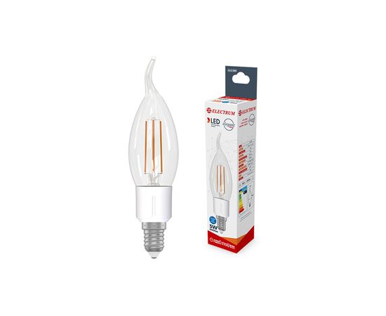 Лампочка Electrum C37 5W GL LС-4FP Е14 4000K (A-LC-1881)