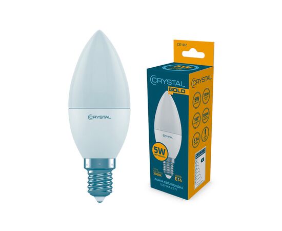 Лампочка CRYSTAL C37 5W PA Е14 3000K (C37-012)