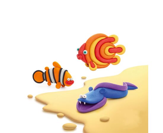 Набор для творчества Lipaka самостоятельно твердеющий пластилина Океан: рыба-клоун, дискус, угорь (60028-UA01), изображение 3 Набор для творчества Lipaka самостоятельно твердеющий пластилина Океан: рыба-клоун, дискус, угорь (60028-UA01), изображение 3