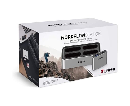 Считыватель флеш-карт Kingston Workflow Station Dock USB 3.2 Gen2 USB-A/C Hub (WFS-U), изображение 2