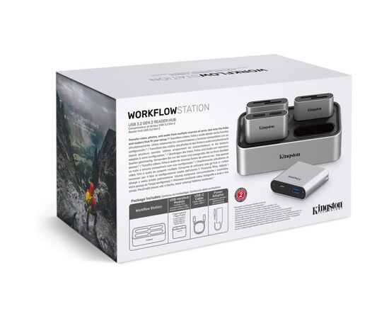 Считыватель флеш-карт Kingston Workflow Station Dock USB 3.2 Gen2 USB-A/C Hub (WFS-U), изображение 8