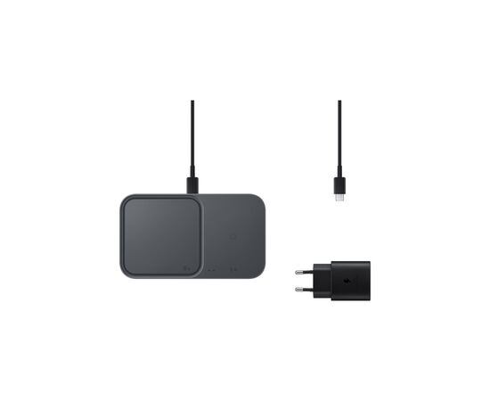 Зарядное устройство Samsung 15W Wireless Charger Duo (with TA) Black (EP-P5400TBRGRU), изображение 3