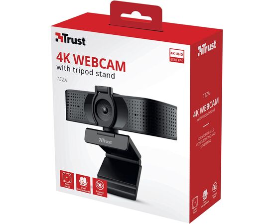 Веб-камера Trust Teza 4K Ultra HD Black (24280), изображение 10 Веб-камера Trust Teza 4K Ultra HD Black (24280), изображение 10