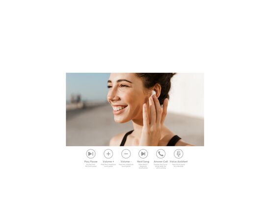 Навушники Tecno Hipods H2 White (4895180756405), зображення 2 Навушники Tecno Hipods H2 White (4895180756405), зображення 2