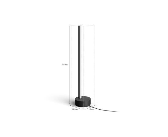 Светильник Philips Hue Signe, 2000K-6500K, RGB, Gradient, ZigBee, димування, 55см, чорний (915005987001), изображение 4 Светильник Philips Hue Signe, 2000K-6500K, RGB, Gradient, ZigBee, димування, 55см, чорний (915005987001), изображение 4