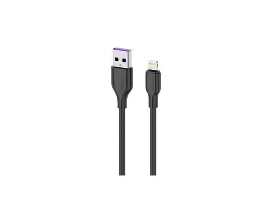Дата кабель USB 2.0 AM to Lightning 1.0m Glow black 2E (2E-CCAL-BL)