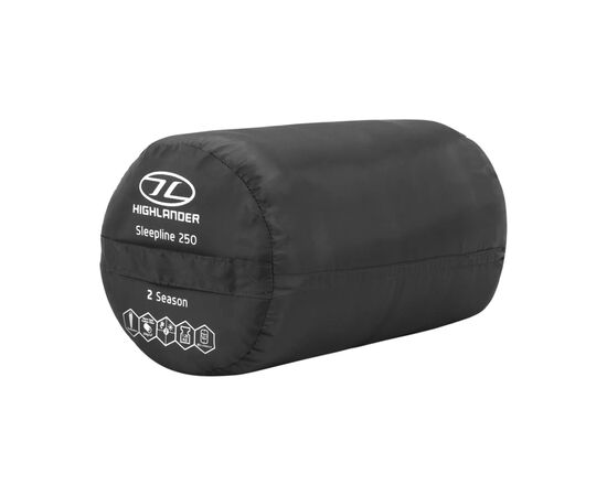 Спальный мешок Highlander Sleepline 250 Mummy +5C Charcoal Left (925869), изображение 5 Спальный мешок Highlander Sleepline 250 Mummy +5C Charcoal Left (925869), изображение 5