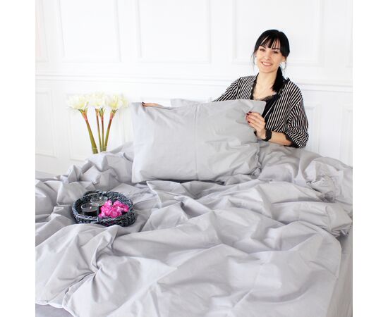 Постельное белье MirSon Ranforce Elite 16-5703 Light Gray 220х240 King Size (2200004706399), изображение 2 Постельное белье MirSon Ranforce Elite 16-5703 Light Gray 220х240 King Size (2200004706399), изображение 2