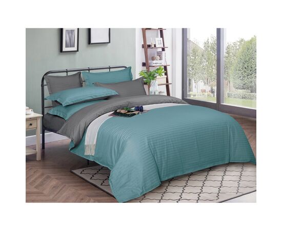 Постельное белье MirSon Satin Stripe 30-0015+ 30-0011Skylly 160х220 Семейный (2200005261125)