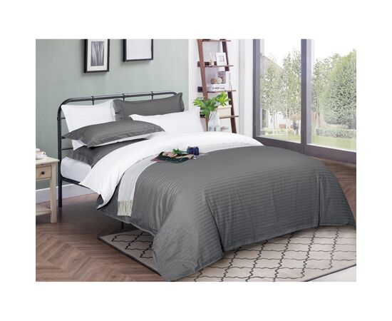 Постельное белье MirSon Satin Stripe 30-0011+ 30-0001Ventura 160х220 Семейный (2200005258521)
