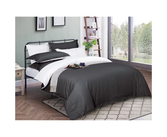 Постельное белье MirSon Satin Stripe 30-0012 + 30-0001Vevina 160х220 Семейный (2200005258927)