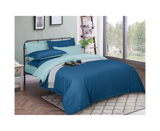 Постільна білизна MirSon Satin Stripe 30-0019+ 30-0013 Milo 160х220 Сімейний (2200005264324)
