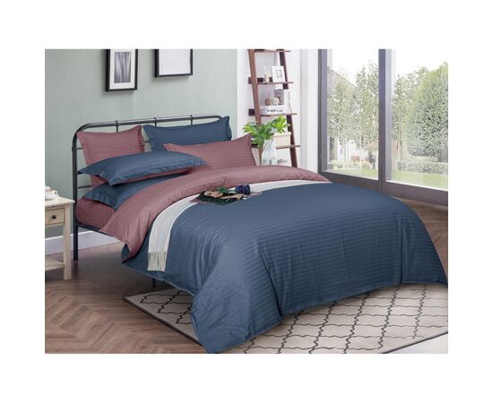 Постельное белье MirSon Satin Stripe 30-0020 + 30-0008Lovelin 160х220 Семейный (2200005265925)