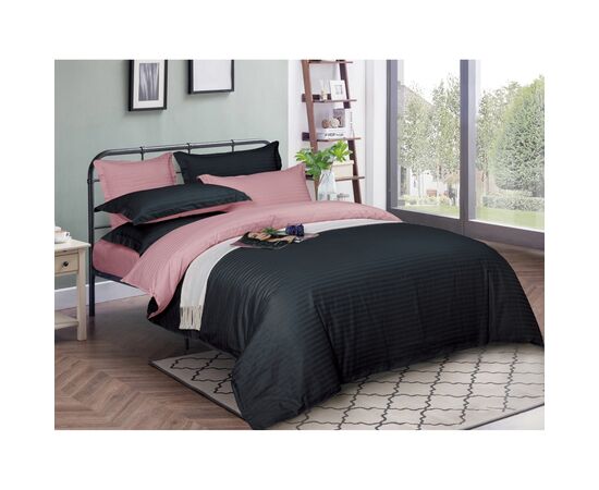 Постільна білизна MirSon Satin Stripe 30-0021 + 30-0007 Esandiora 160х220 Сімейний (2200005267721)