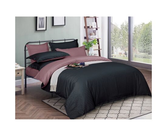 Постельное белье MirSon Satin Stripe 30-0021 + 30-0008 Dorimel 160х220 Семейный (2200005267929)