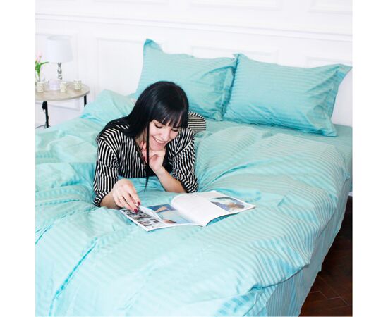 Постельное белье MirSon SatinStripe 30-0015GreenWave 175х210 Двуспальный (2200005253243), изображение 6 Постельное белье MirSon SatinStripe 30-0015GreenWave 175х210 Двуспальный (2200005253243), изображение 6