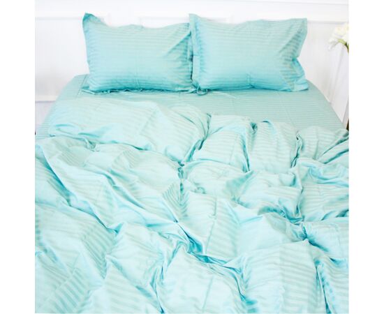 Постельное белье MirSon SatinStripe 30-0015GreenWave 220х240 King Size (2200005253267)