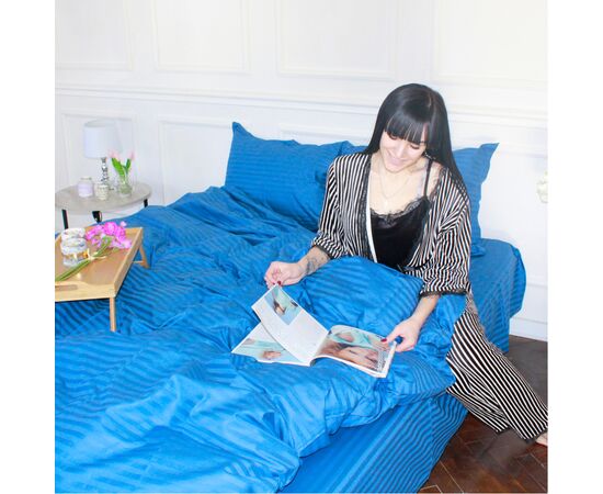 Постельное белье MirSon SatinStripe 30-0019Blue 220х240 King Size (2200005254943), изображение 4