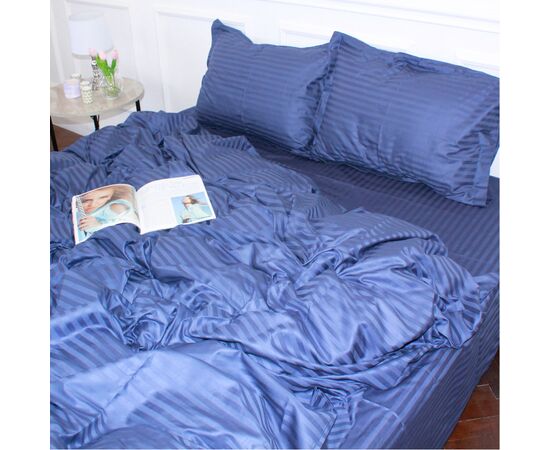 Постельное белье MirSon SatinStripe 30-0020SmokyBlue 220х240 King Size (2200005255360), изображение 2 Постельное белье MirSon SatinStripe 30-0020SmokyBlue 220х240 King Size (2200005255360), изображение 2