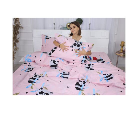 Постельное белье MirSon Бязь 17-0505 Panda pink Односпальный (2200003619287), изображение 4