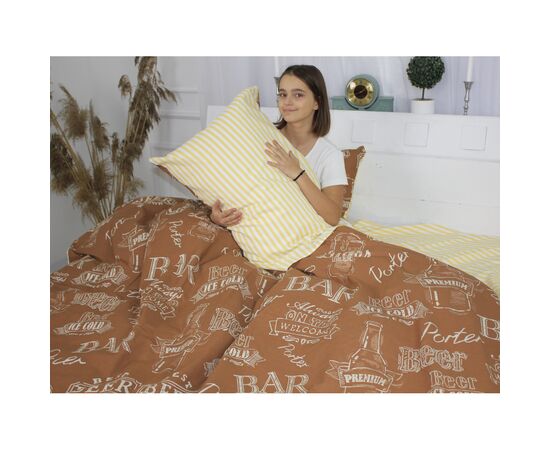 Постільна білизна MirSon Бязь 17-0509 Beer Bar Porter Сімейний 160x220 (2200003629446), зображення 4