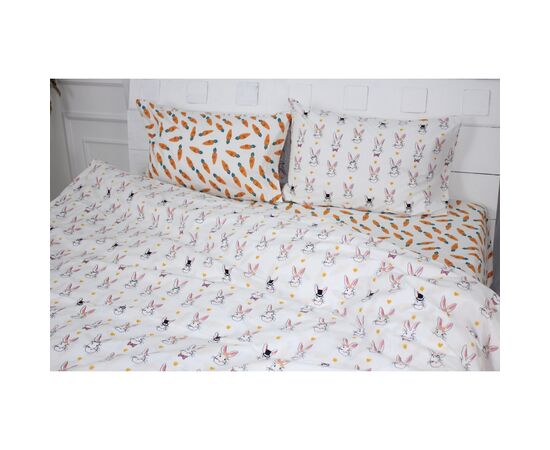 Постільна білизна MirSon Бязь 17-0529 Bunnies white Євро (2200003674026), зображення 3 Постільна білизна MirSon Бязь 17-0529 Bunnies white Євро (2200003674026), зображення 3