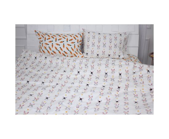 Постільна білизна MirSon Бязь 17-0529 Bunnies white Полуторний (2200003674064), зображення 2 Постільна білизна MirSon Бязь 17-0529 Bunnies white Полуторний (2200003674064), зображення 2