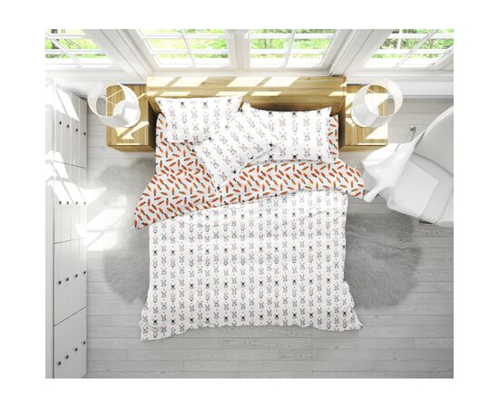 Постельное белье MirSon Бязь 17-0529 Bunnies white Семейный (2200003674033)