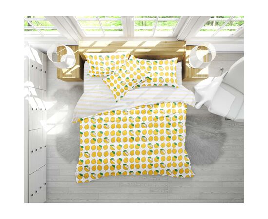 Постельное белье MirSon Бязь 17-0531 Striped Lemon Семейный 160x220 (2200003679601)