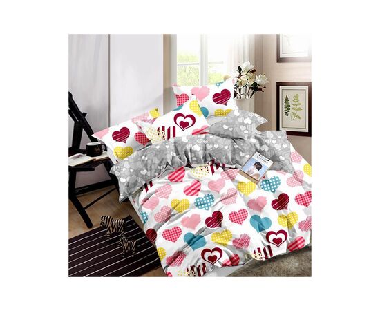 Постільна білизна MirSon Бязь 17-0532-1 Bright hearts 2х143х210 (2200004090283)