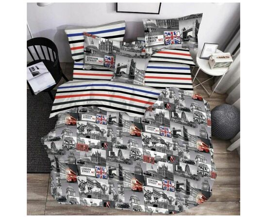 Постельное белье MirSon Бязь 17-0538 London Street 200х220 (2200003795929)