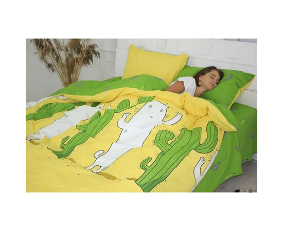 Постільна білизна MirSon Бязь Premium 17-0372 Cactus King Size (2200002668040), зображення 2