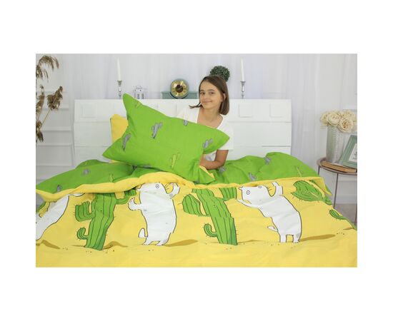 Постельное белье MirSon Бязь Premium 17-0372 Cactus Семейный 160x220 (2200002668057), изображение 3