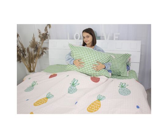 Постельное белье MirSon Бязь Premium 17-0414 Pineapple Евро (2200002948906), изображение 2