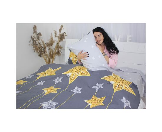 Постільна білизна MirSon Бязь Premium 17-0422 Golden Star Сімейний (2 x 143x210) (2200002949699), зображення 5
