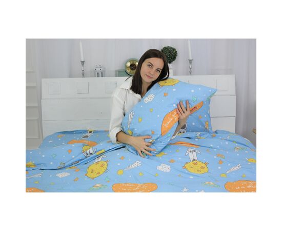 Постельное белье MirSon Бязь Premium 17-0426 Little astronaut Семейный (2 x 160x220) (2200002950053), изображение 2