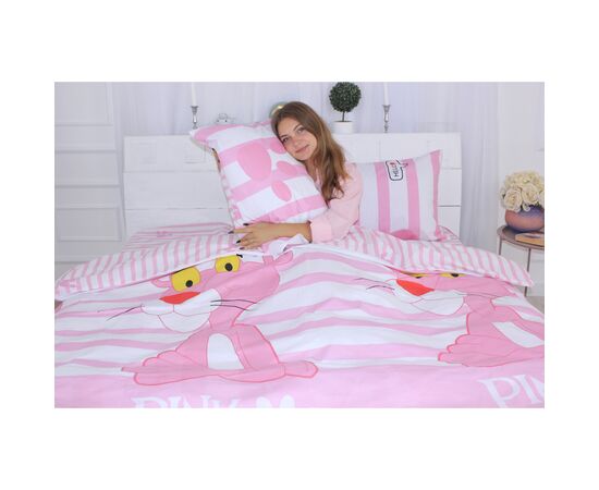 Постельное белье MirSon Бязь Premium 17-0110 Pink Pantere 2х160х220 (2200001704794), изображение 3 Постельное белье MirSon Бязь Premium 17-0110 Pink Pantere 2х160х220 (2200001704794), изображение 3