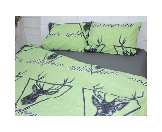 Постільна білизна MirSon Бязь Ranforce Elite 17-0515 Noble deers lime Сімейний 160x220 (2200004733111), зображення 2 Постільна білизна MirSon Бязь Ranforce Elite 17-0515 Noble deers lime Сімейний 160x220 (2200004733111), зображення 2