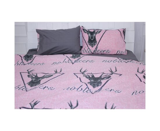 Постельное белье MirSon Бязь Ranforce Elite 17-0516 Noble deers pink Полуторный (2200004698830)
