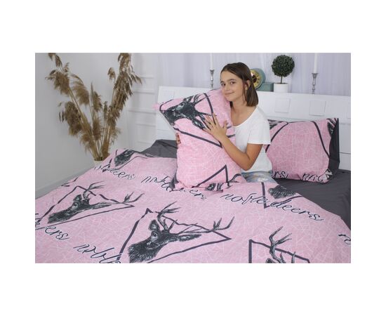 Постільна білизна MirSon Бязь Ranforce Elite 17-0516 Noble deers pink Сімейний (2200004682099), зображення 2 Постільна білизна MirSon Бязь Ranforce Elite 17-0516 Noble deers pink Сімейний (2200004682099), зображення 2