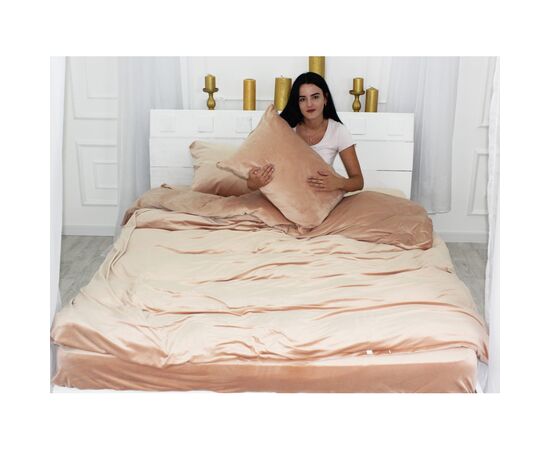 Постельное белье MirSon Велюр Winter Frost 28-0004 Cream Velvet Семейный (2200003995343)