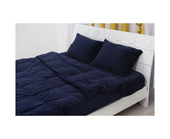 Постільна білизна MirSon Велюр Winter Frost 28-0006 Navy blue Velvet Односпальний (2200003998702), зображення 2