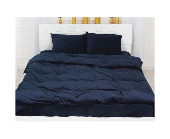 Постільна білизна MirSon Велюр Winter Frost 28-0006 Navy blue Velvet Односпальний (2200003998702), зображення 3