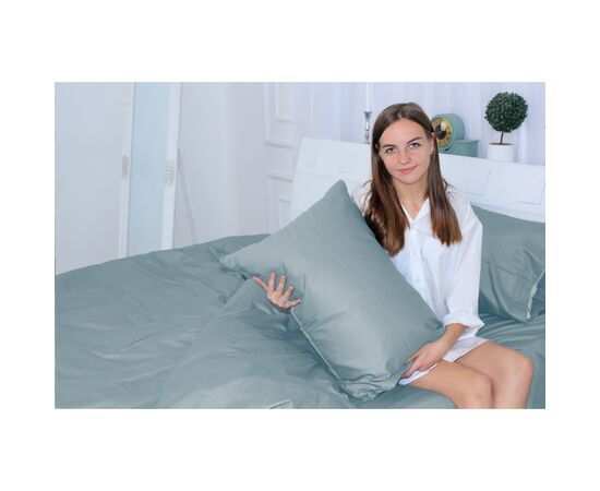 Постельное белье MirSon Сатин 0843 Grey Blue 220х240 (2200002024570), изображение 2
